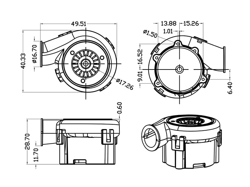 HR4028H24B dimension drawing