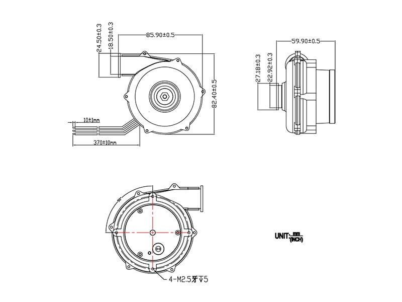 HR8060H24B-E-25KPA dimension drawing
