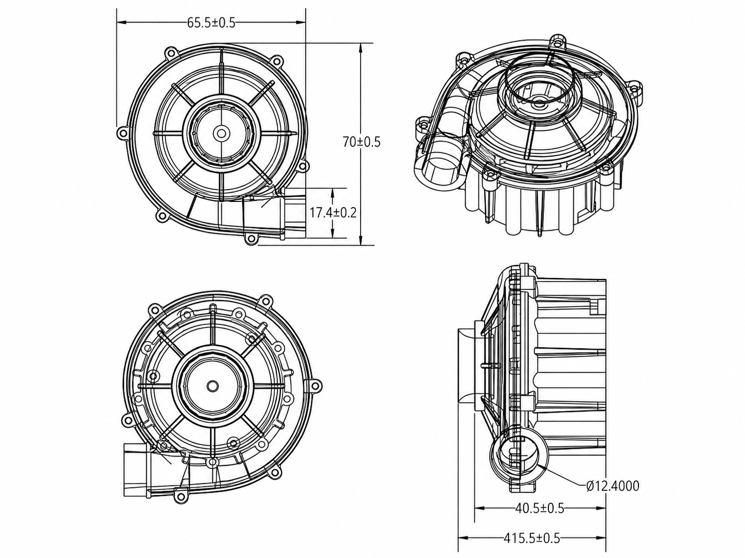 HR7050H24B dimension drawing