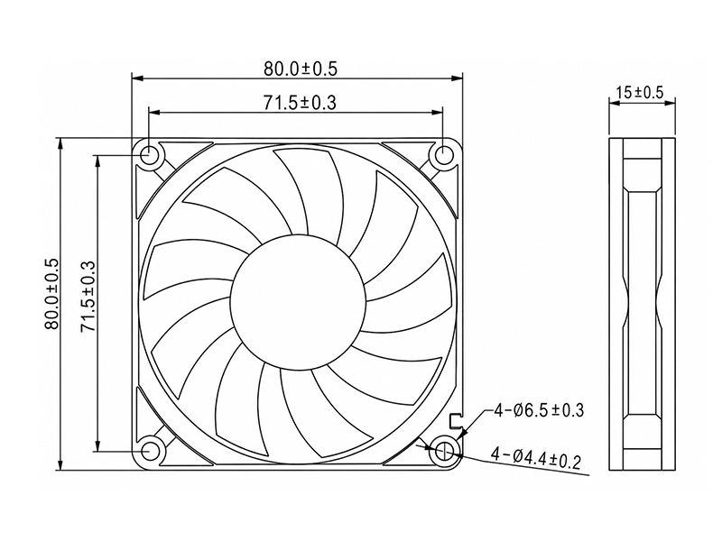 HR8015HD2(-SF) dimension drawing