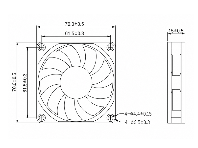 HR7015LD2(-SF) dimension drawing