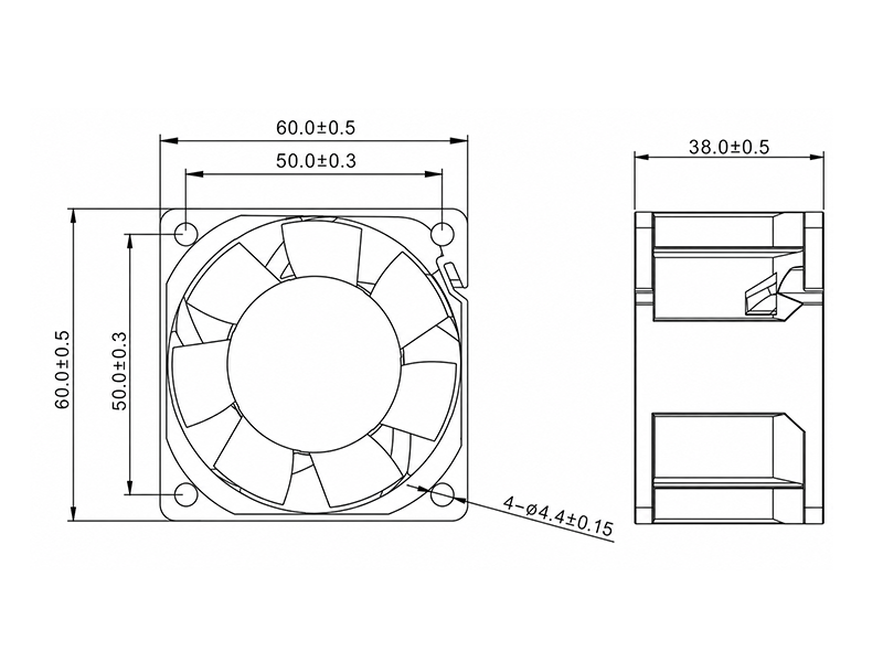 HR6038MD2(-SF) dimension drawing