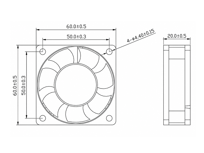 HR6020HD2(-SF) dimension drawing