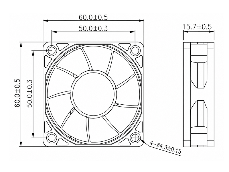 HR6015HD2(-SF) dimension drawing