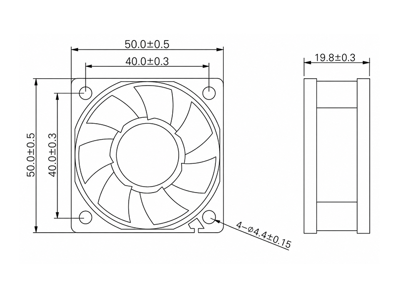 HR5020LD1(-SF) dimension drawing