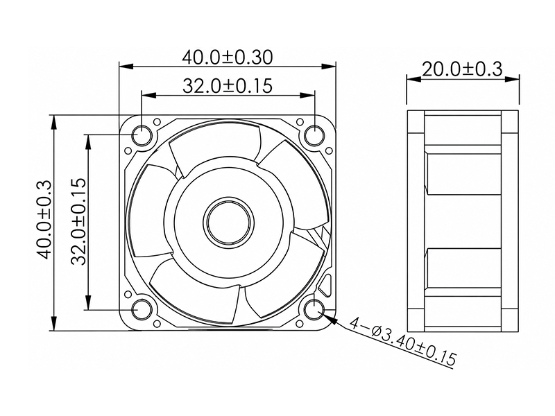 HR4020MD4(2linefunction) dimension drawing
