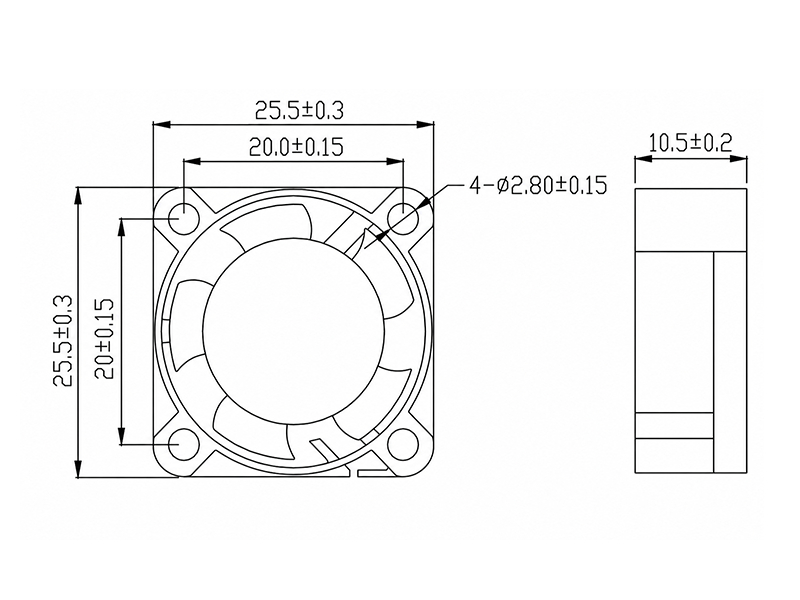 HR2510LD5(-SF) dimension drawing