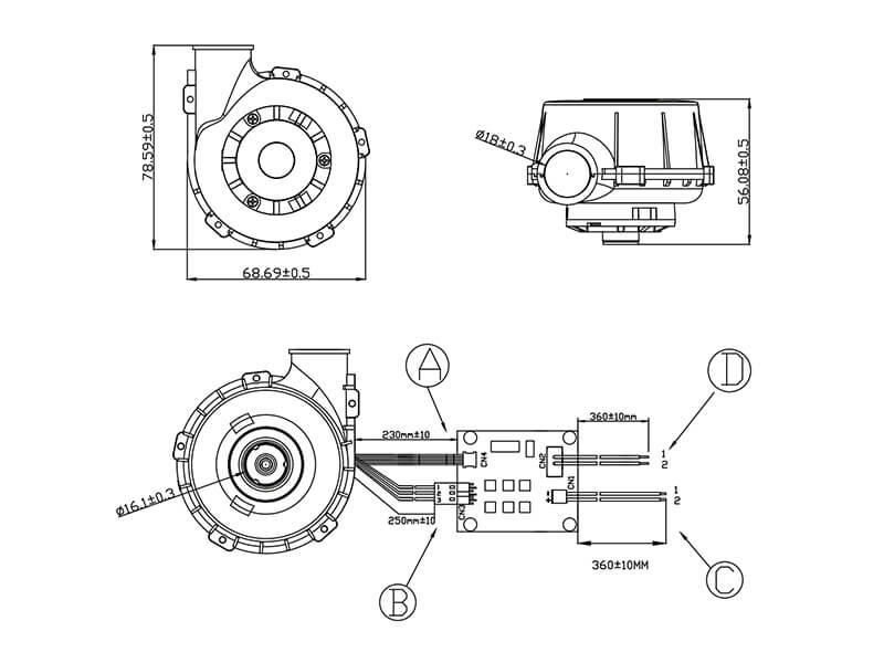 HR7060H24B dimension drawing