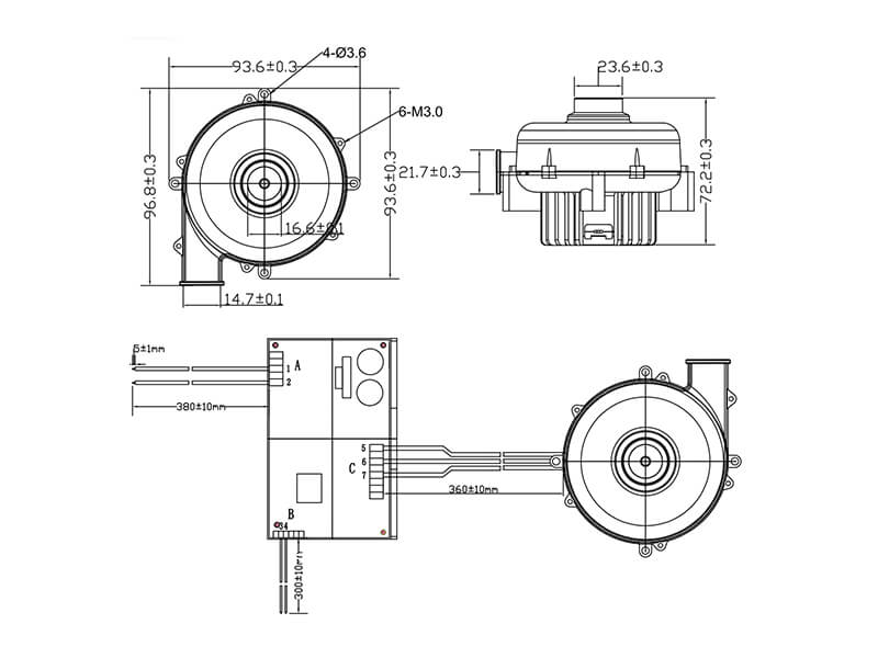 HR8060H12B dimension drawing