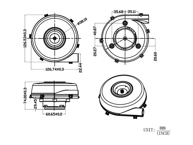 HR12060H12B dimension drawing