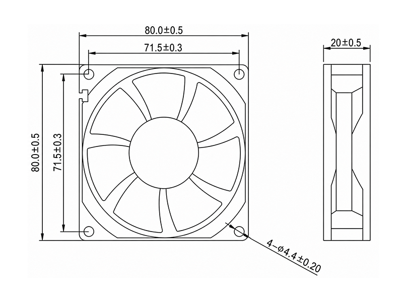HR8020HD2(-SF) dimension drawing