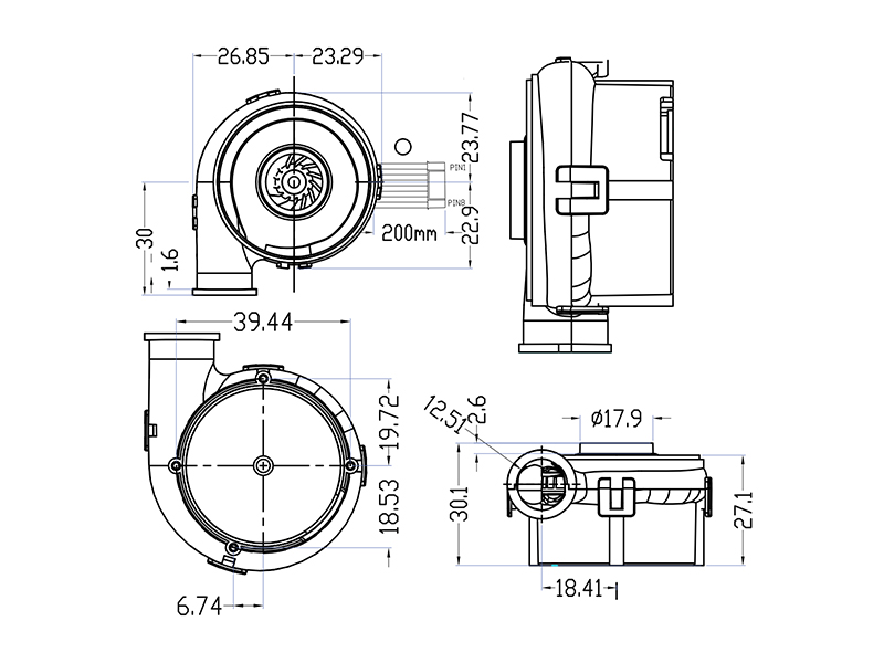 HR5025H24B dimension drawing