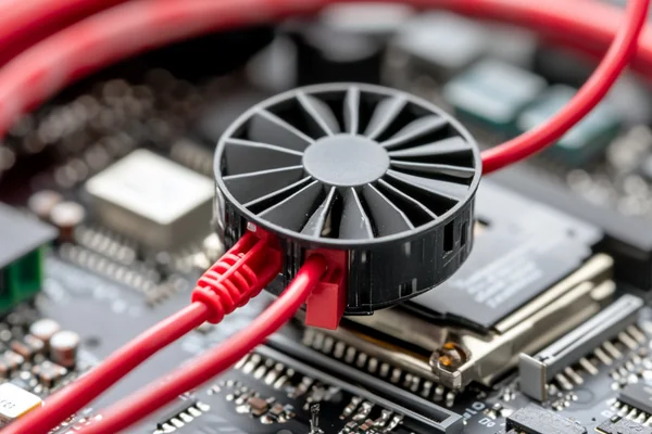 A 5V fan connected to the GPIO pins of a Raspberry Pi
