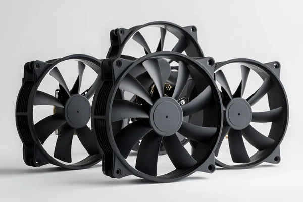 A collection of quiet DC axial fans in various sizes