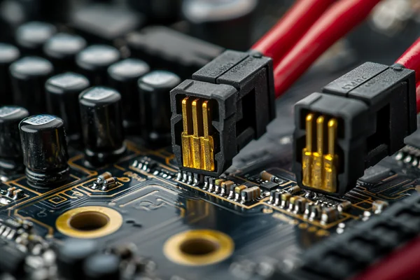 A photo showing how a 3-pin fan connector fits onto a 4-pin motherboard header