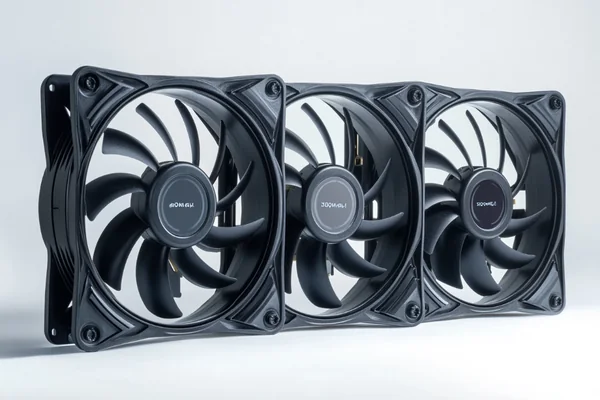 a side-by-side comparison of 12V, 24V, and 48V DC axial fans