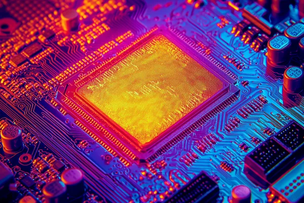 A thermal image showing a hot Raspberry Pi CPU