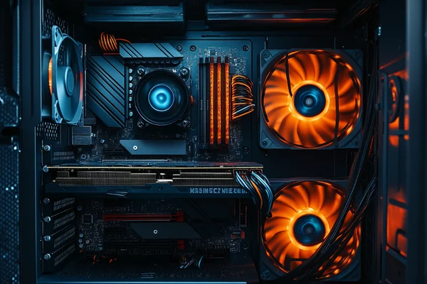 An incorrect fan setup with intake and exhaust fighting each other