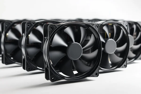 DC axial fans with different blade designs