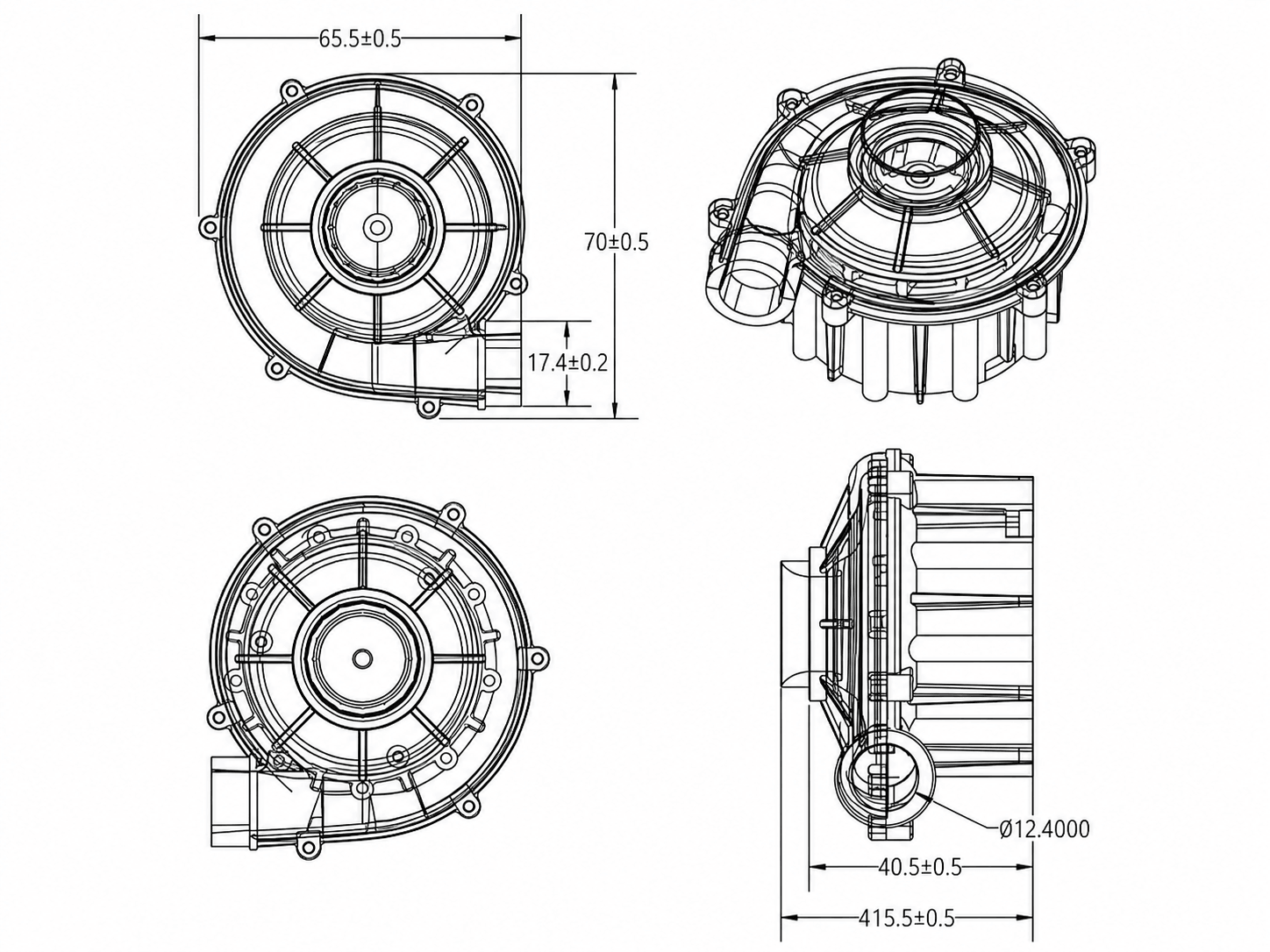 HR7050H24B dimension drawing