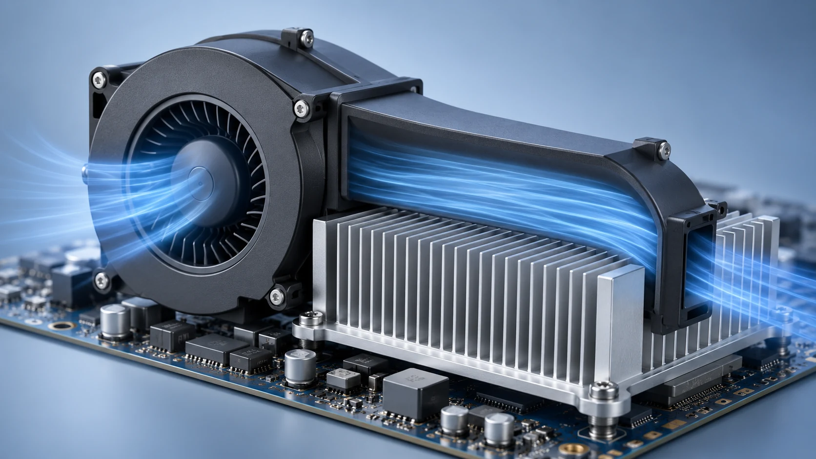 Compact DC Blower Fan for Electronics Heat Sink Cooling -- Consumer electronics thermal module cooling case study