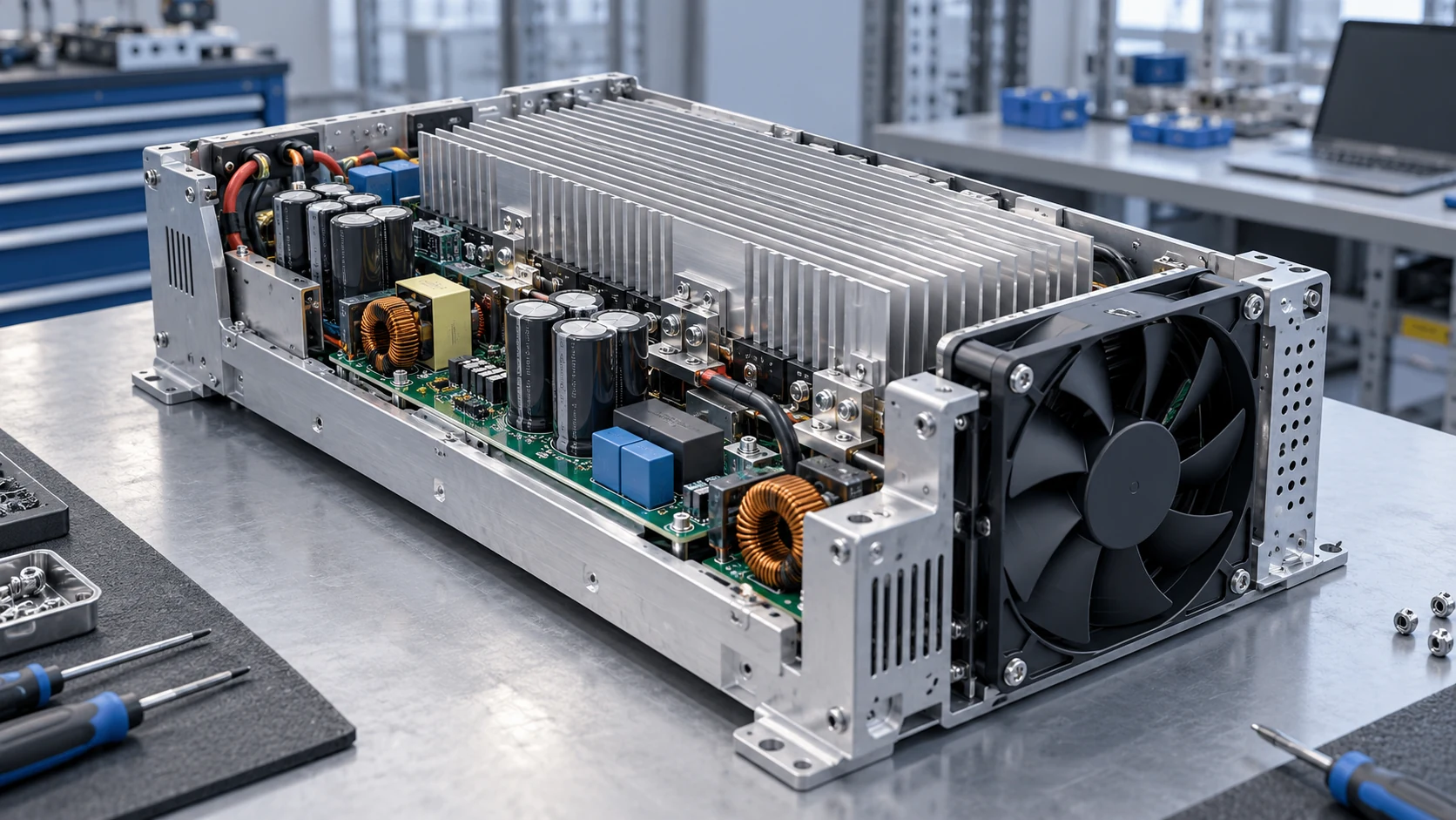 Power Electronics and Inverter Cooling cooling solution -- Herays DC fans